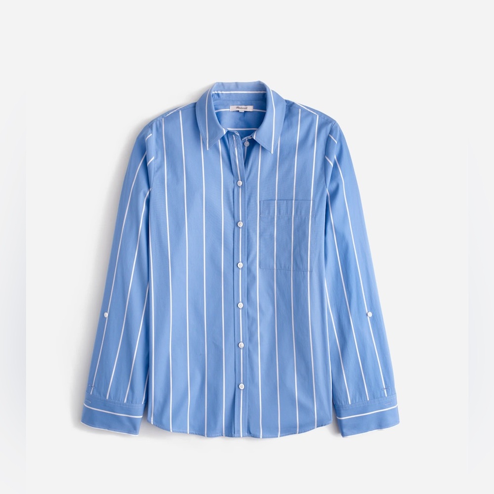 Madewell Relaxed Button-Front Shirt in Poplin - Picture 3 of 6